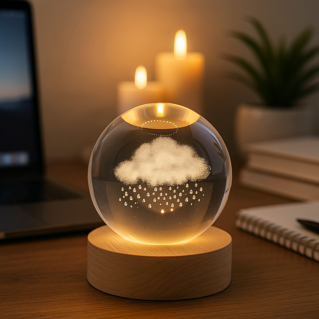 Sphère Lumineuse Nuage Pluvieux