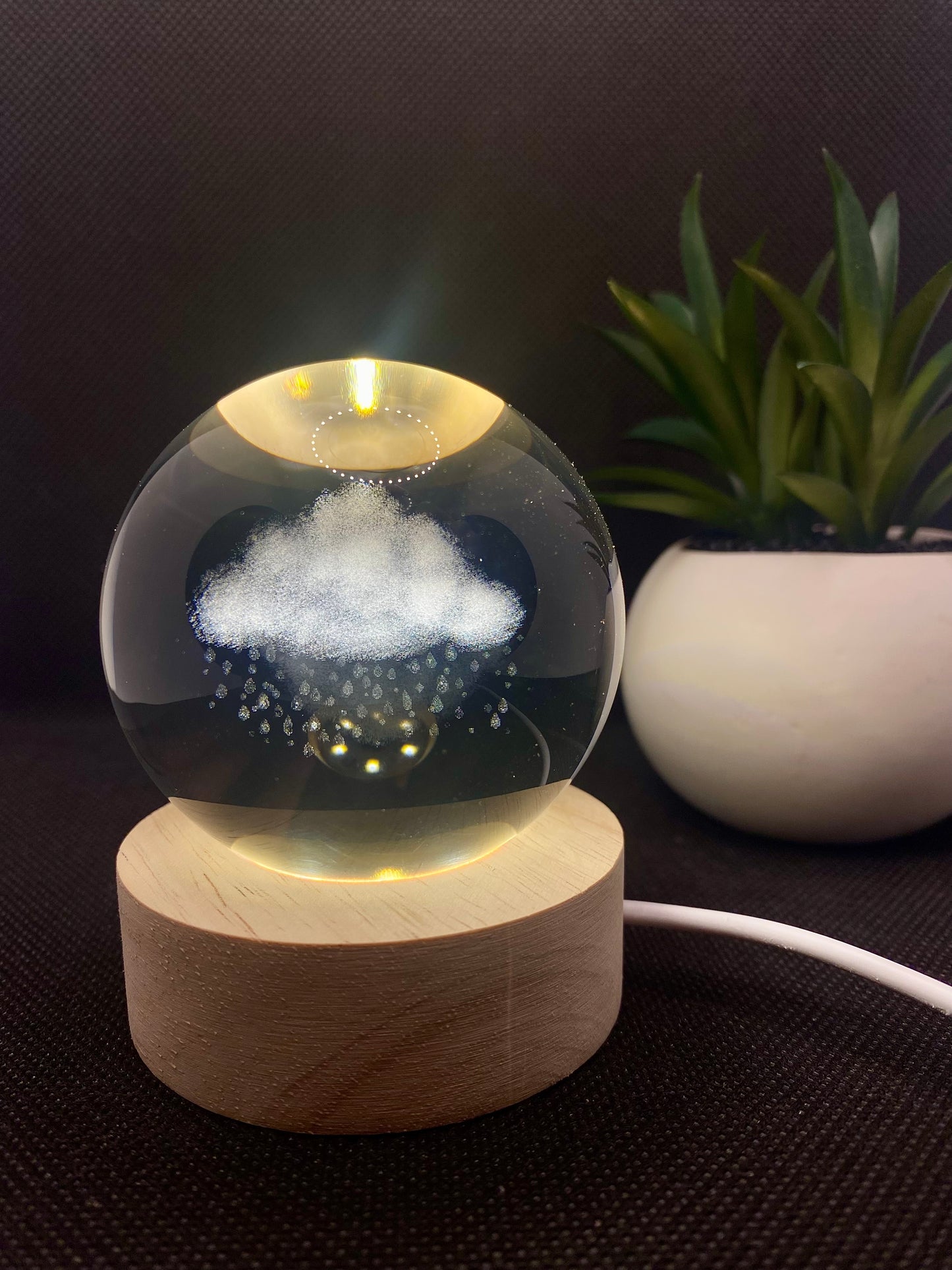 Sphère Lumineuse Nuage Pluvieux