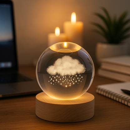 Sphère Lumineuse Nuage Pluvieux